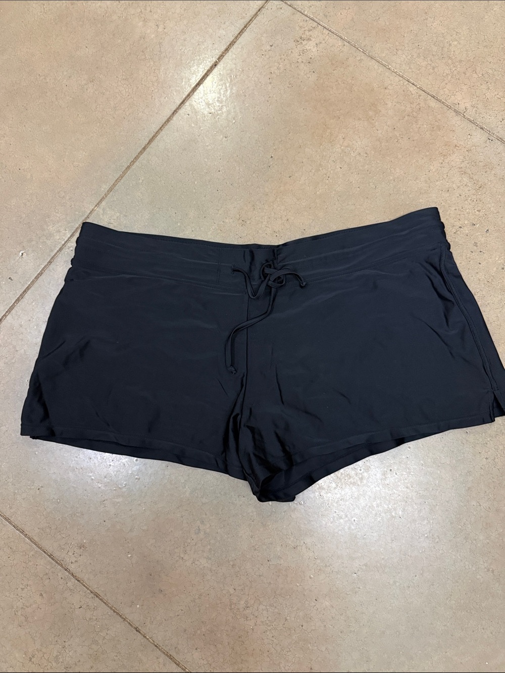 Women’s Black Drawstring Swim Shorts